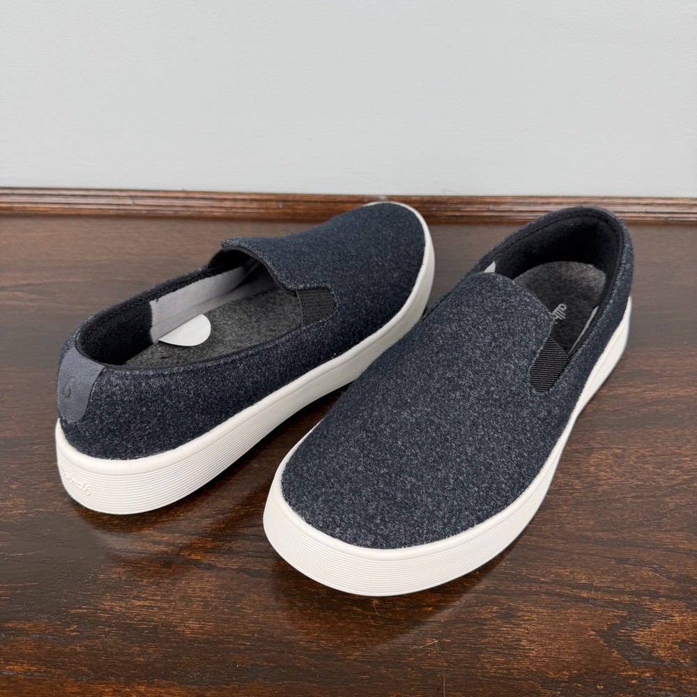 Allbirds Shoes Wool Cruiser Slip On Womens Loungers Size 10.5 Blue Grey